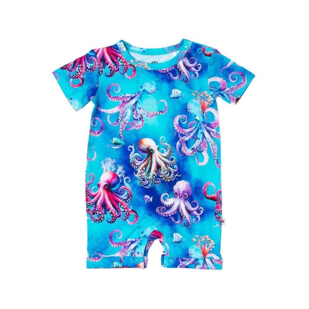 Bums & Roses Girls  Tenta-Cool Shortie Romper, Multicolor